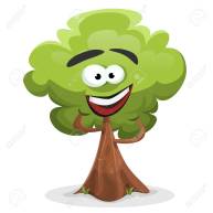 Funny Cartoon Tree Character